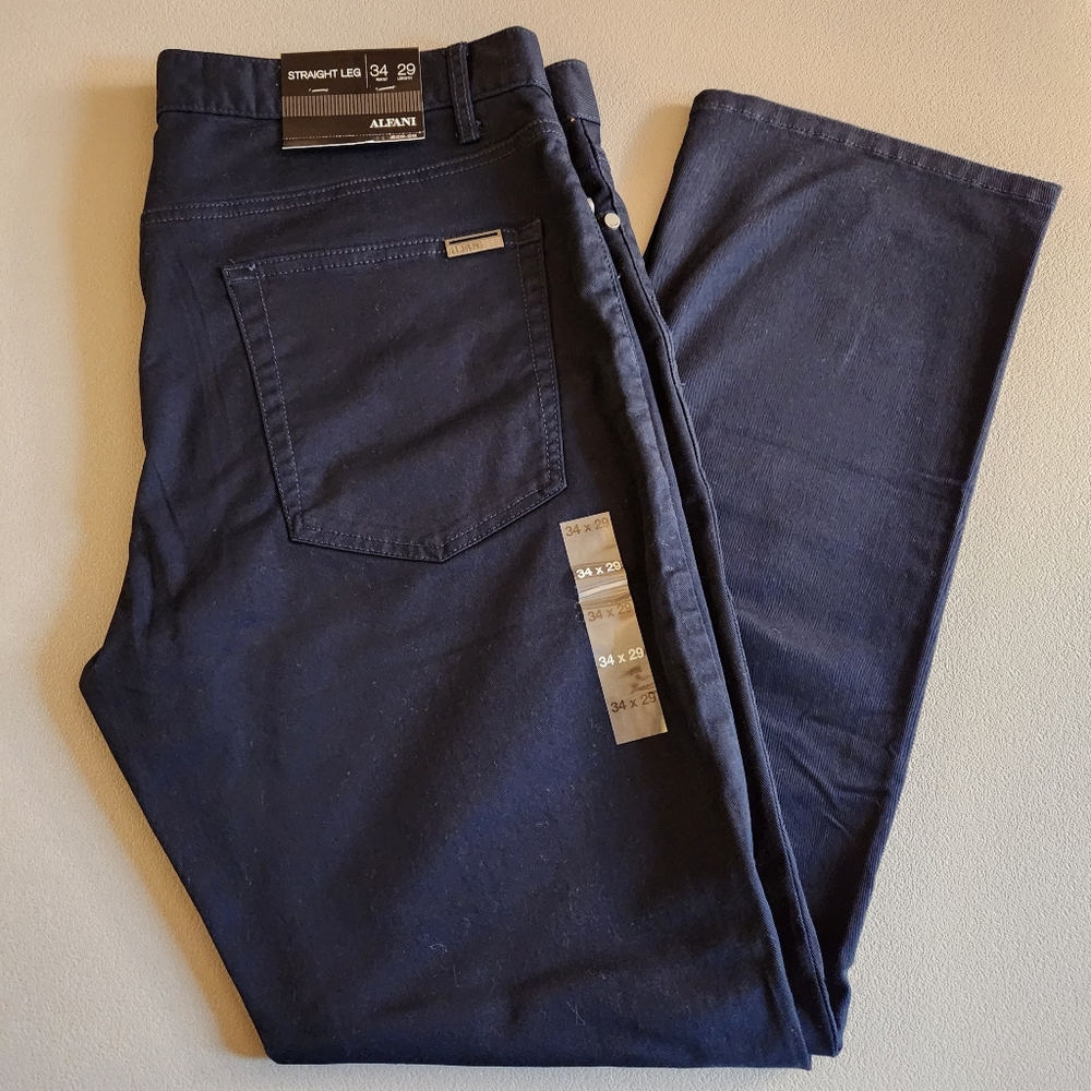 Women's Alfani Straight Leg Jeans, blue, size 34Wx29L